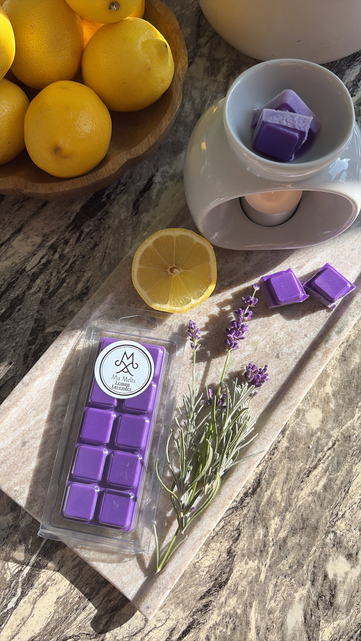 Lemon Lavender Fragranced Wax Melt Snapbar 50g