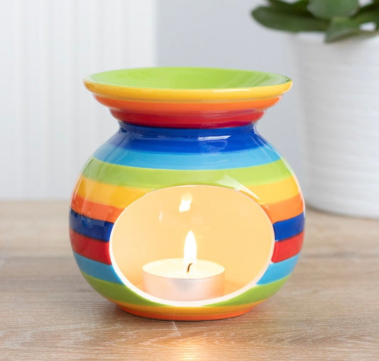 Rainbow Stripe Wax Melt Burner