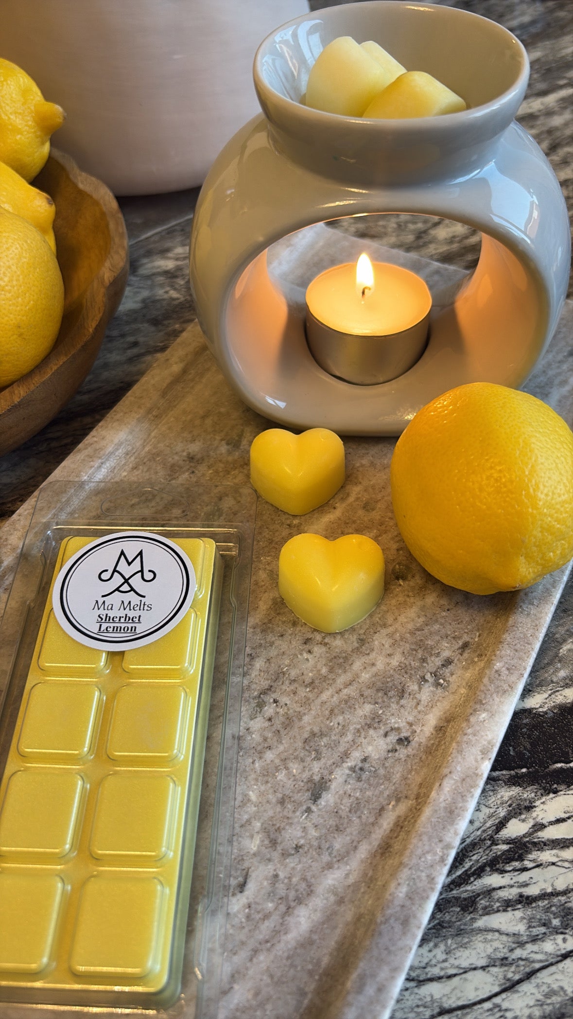 Sherbet Lemon Fragranced Wax Melt Snapbar 50g