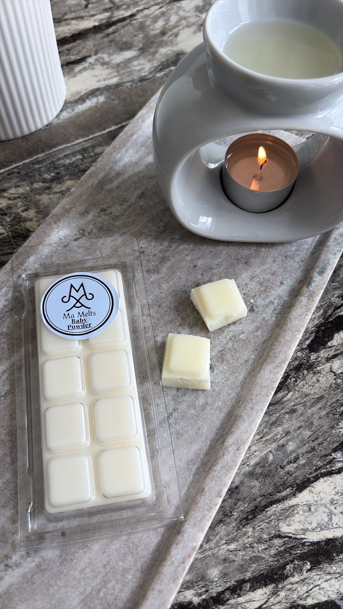 Baby Powder Fragranced  Wax Melt Snapbar 50g