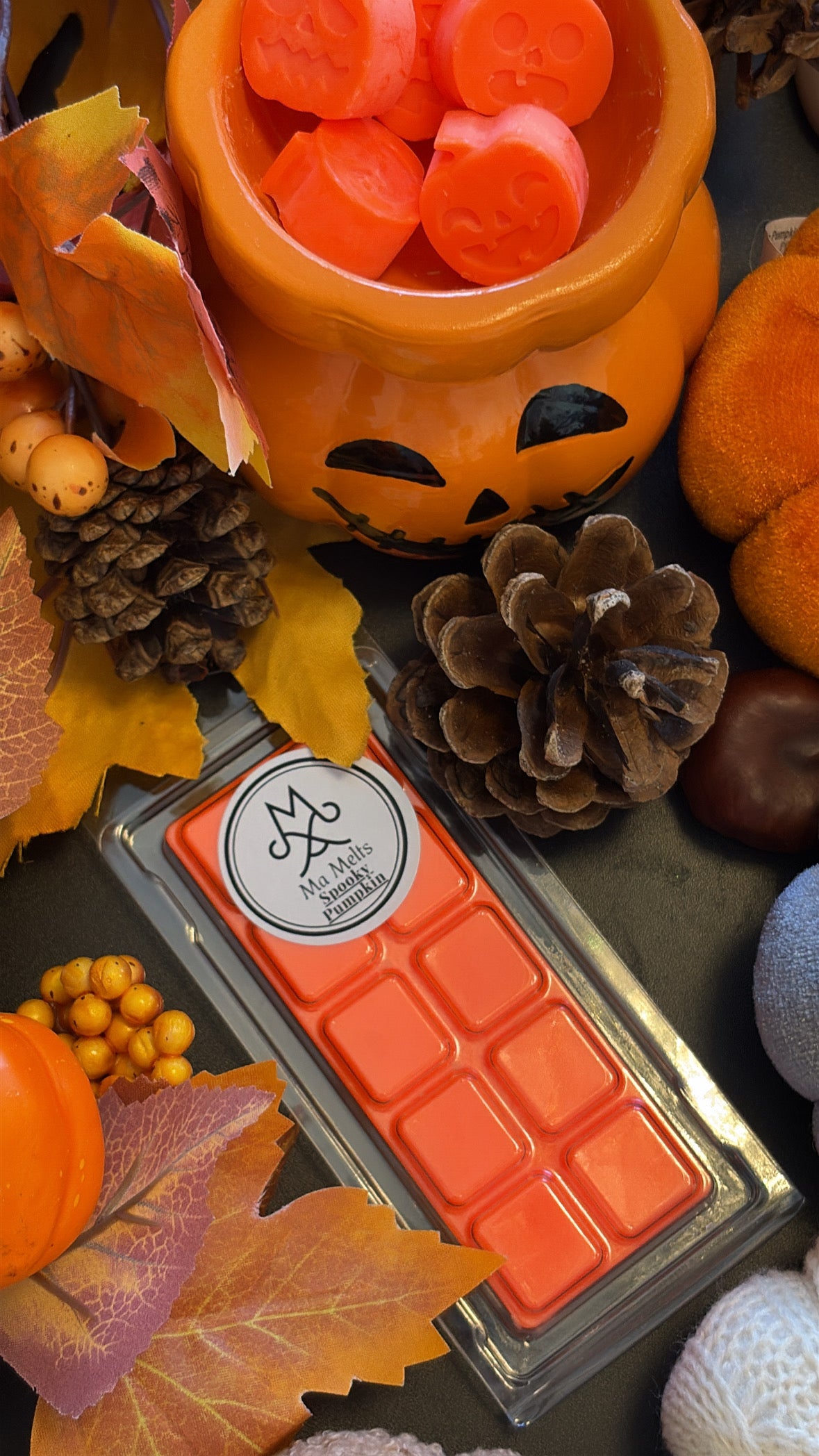Spooky Pumpkin  Fragranced Wax Melt 50g Snapbar - Halloween